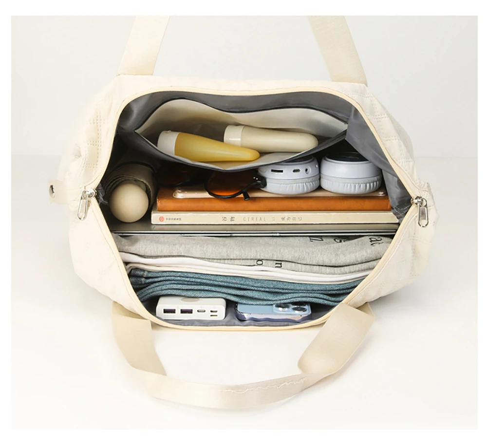 휴대용 범용 휠 다기능 여행 가방, 자수 옥스포드 레저, 단거리 여행 가방