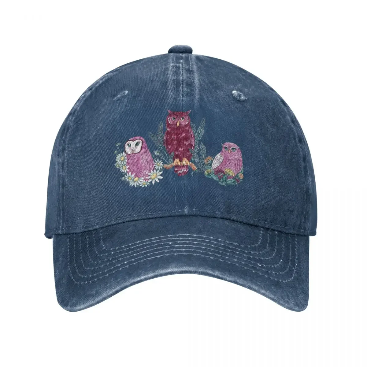 

Floral Owls Pattern Baseball Cap Gentleman Hat Mountaineering Christmas Hats Luxury Woman Hat Men'S