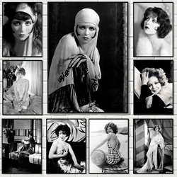 Antique Clara Bow 1920s Movie Star Vintage Flapper Girl Photograph Poster HD Printed Canvas Painting Wall Pictures Home Decor