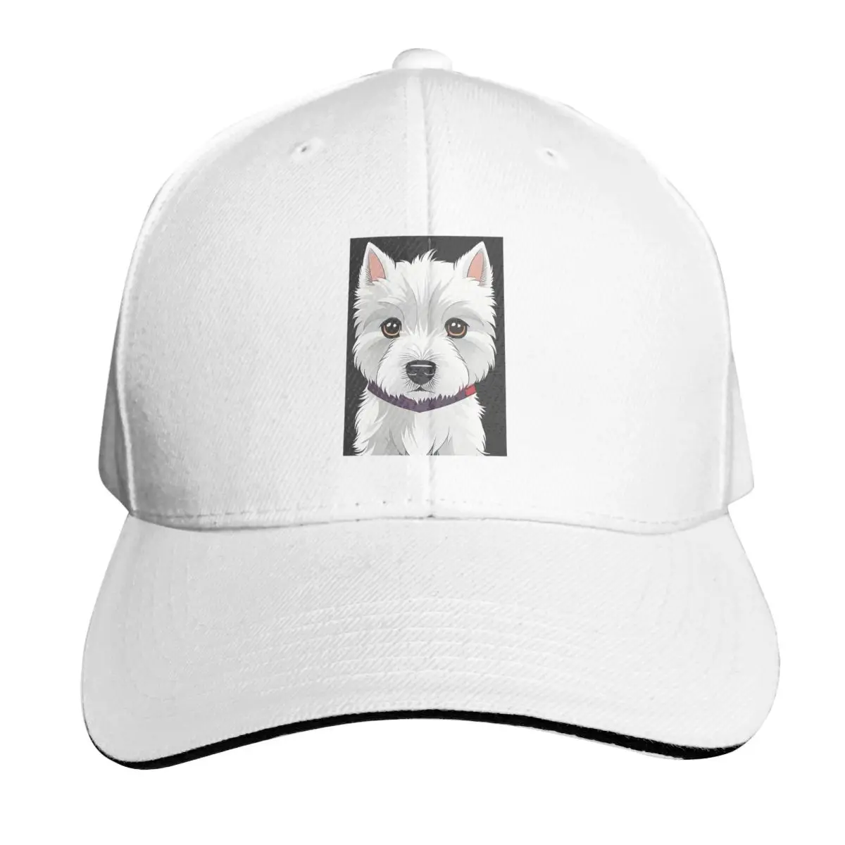 Peeking Dog West Highland White Terrier Cap Fashion Casual Baseball Caps Adjustable Hat Hip Hop Summer Unisex Baseball Hats