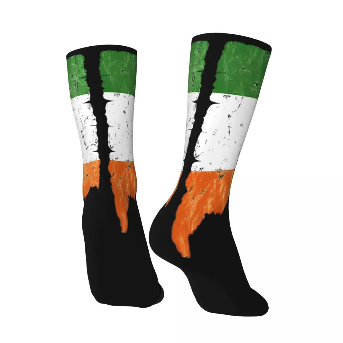 Calcetines para hombres y adultos, medias con bandera irlandesa de Irlanda, calcetines divertidos de otoño de alta calidad, calcetines gráficos antideslizantes para deportes al aire libre