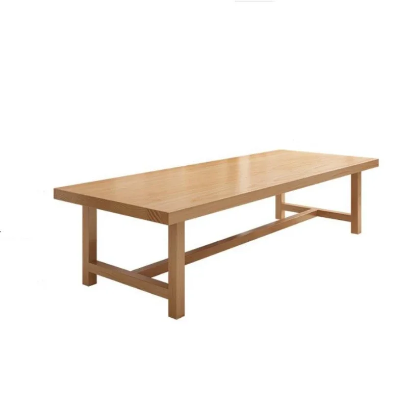 

Nordic solid wood desk, living room log desk