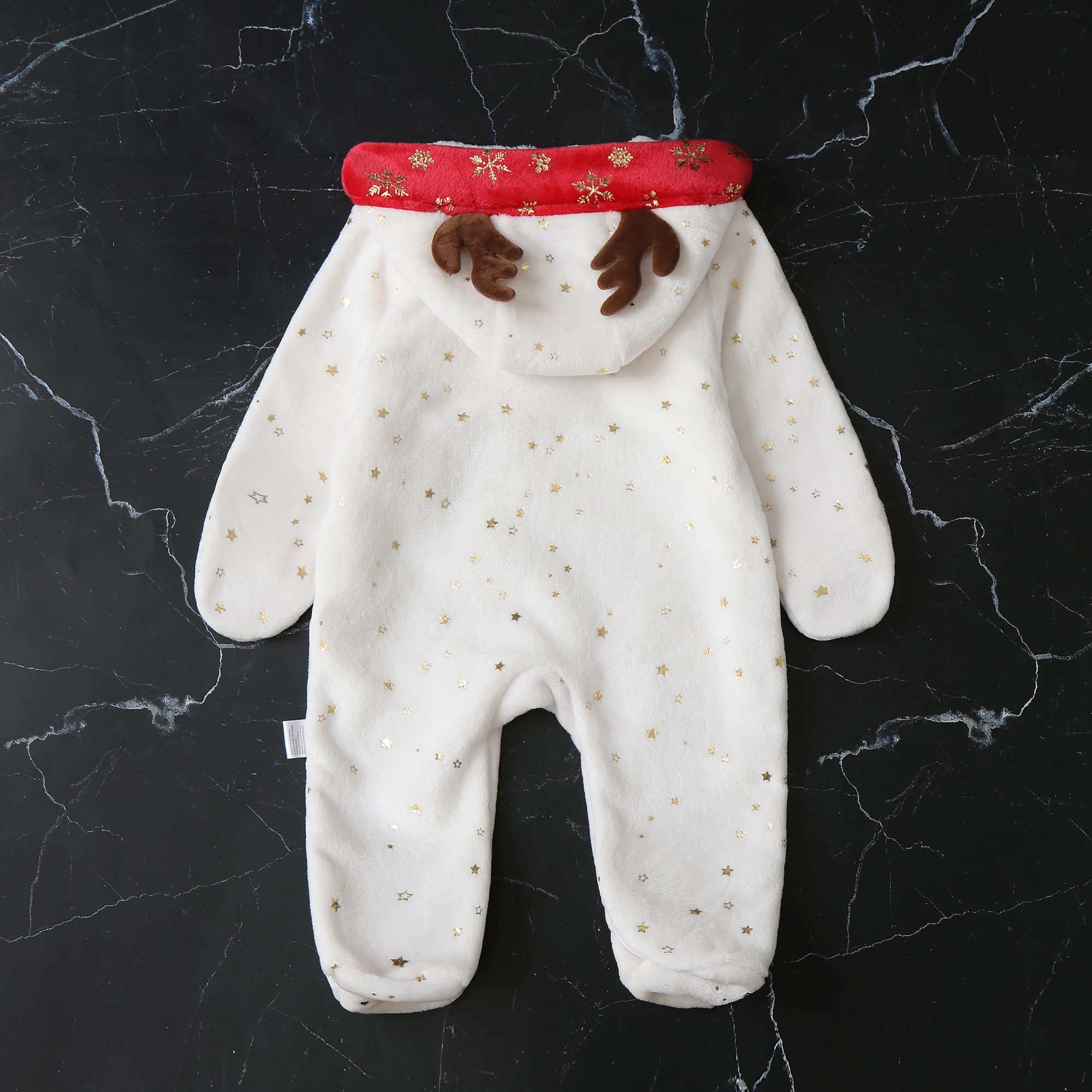 AYNIGIELL Newborn Baby Christmas Clothes Fall and Winter Baby Christmas Jumpsuit Newborn Baby Plush Romper