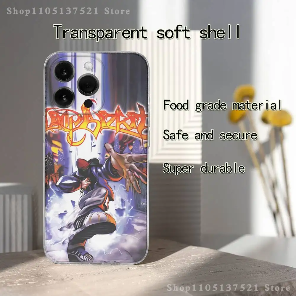 

L-Limp Bizkit Band Phone Case For iPhone 17,16,15,14,13,12,11 Pro,Max,Plus,X,XS,XR,SE4,E Mini Transparent Soft Cover