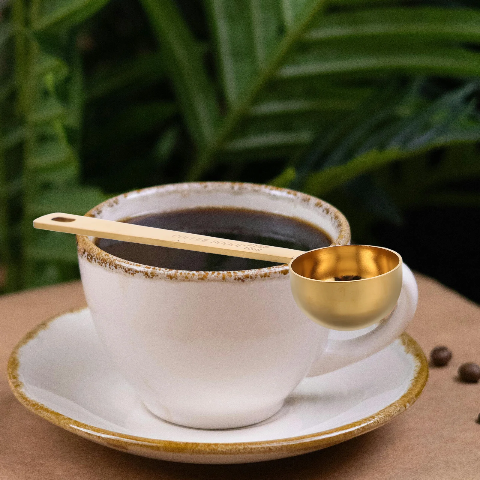

10Ml Coffee Measuring Spoon Stainless Steel Long Handle for Precise Scooping of Coffee Beans Milk Powder Fruit Formula Protein