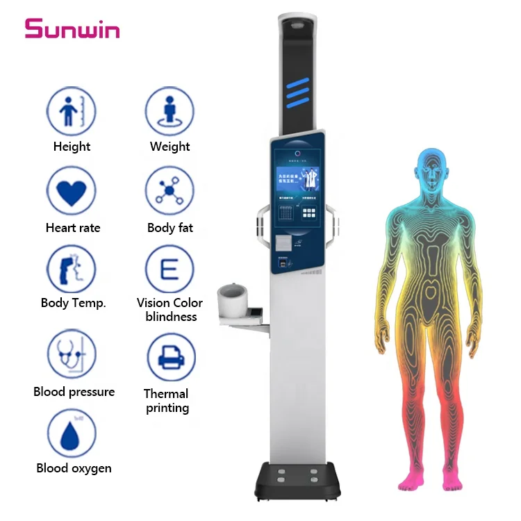 2026 New Rehabilitation Body Health Analyzer Electric Body Composition Fat BMI Weight Height Scale with Blood Pressure