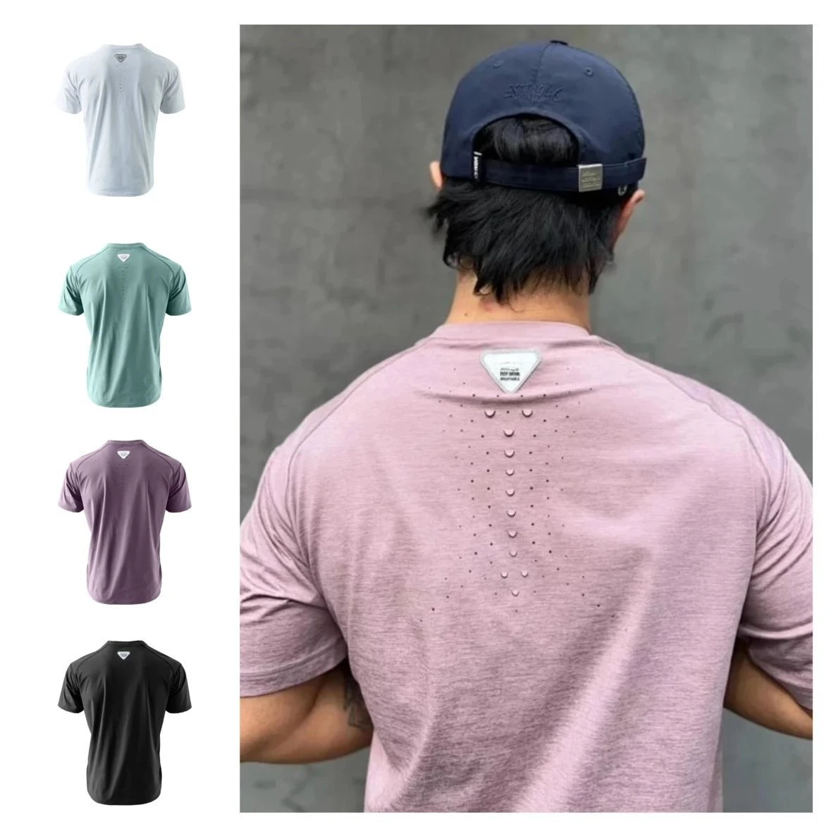 Unisex Second Skin Ultra-Light Seamless Bonded Quick-Dry T-Shirt High-Stretch Reflective Outdoor Performance Tee