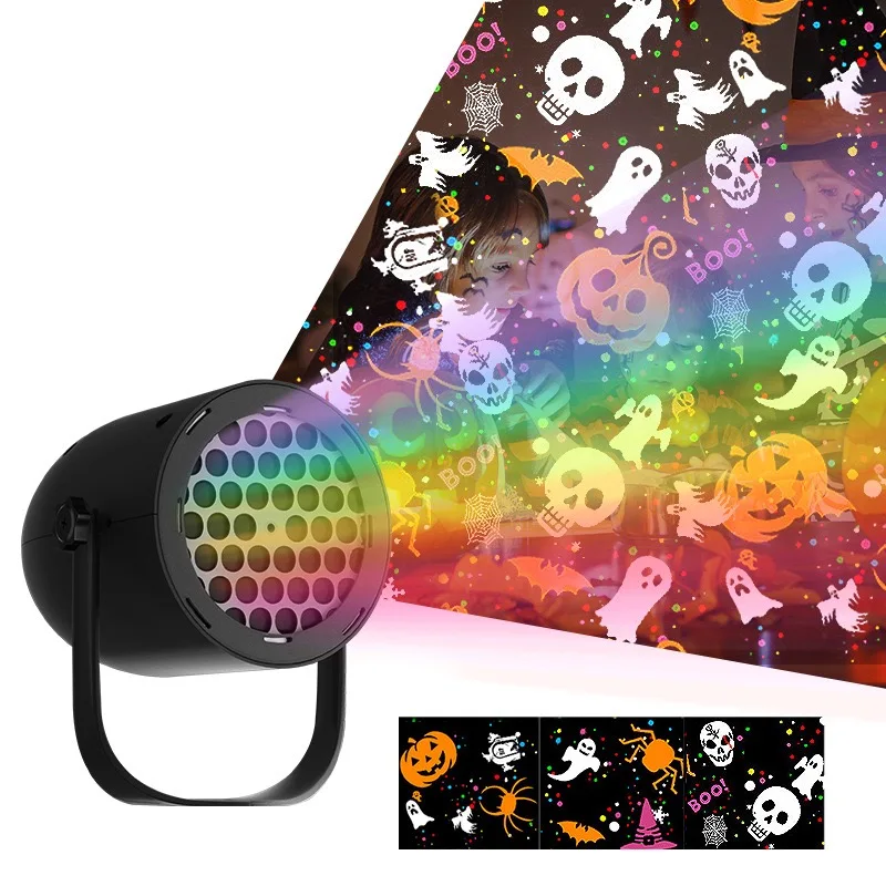 Proiettore di Halloween Luce notturna a LED Modello mobile Lampada natalizia creativa Proiettore natalizio Spettacolo di luci Decorazioni per esterni