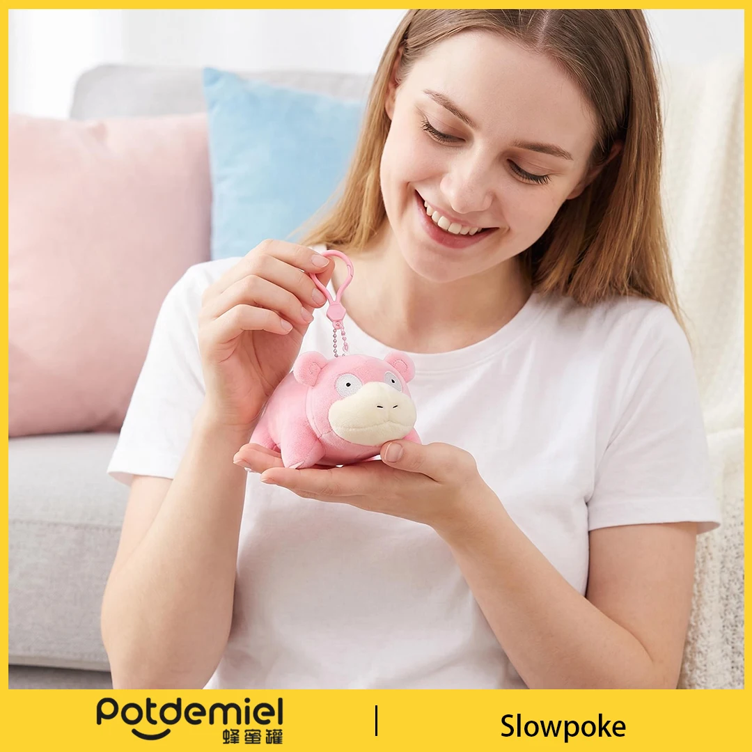 Potdemiel Pokemon Slowpoke Plush Keychain Soft Toy Handbag Pendant Anime Backpack Ornament Men Women Fans Kids Gift Collectible