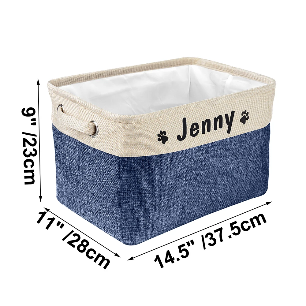 Personalized Dog Toy Basket Free Print Pet Storage Box DIY Custom Dog Name  Toys Clothes Accessories Foldable Organize Storage - AliExpress 15