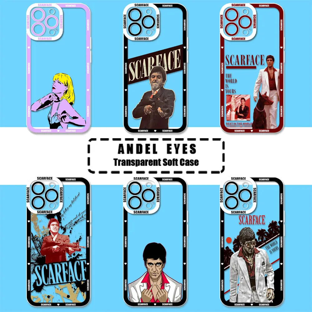 Cool Scarface 1983 film Phone Case For Xiaomi POCO M4 M3 X5 X4 X3 F5 F3 GT F6 PRO NFC 11 11T LITE 5GNE 4G 5G Transparent Cover