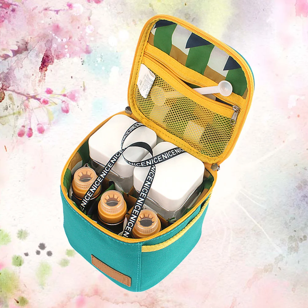 

Portable Camping Spice Jar Set Includes 180ml Solid 115ml Liquid Bottles Measuring Spoon Storage Bag Outdoor Barbecue