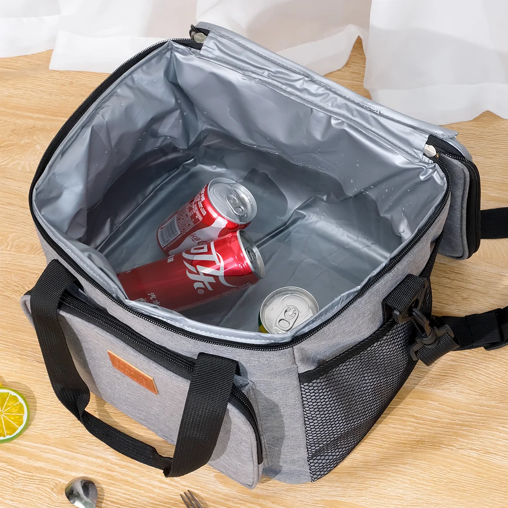 Borsa termica da Picnic portatile di grande capacità addensata borsa termica per auto da esterno PEVA borsa termica a tracolla impermeabile a