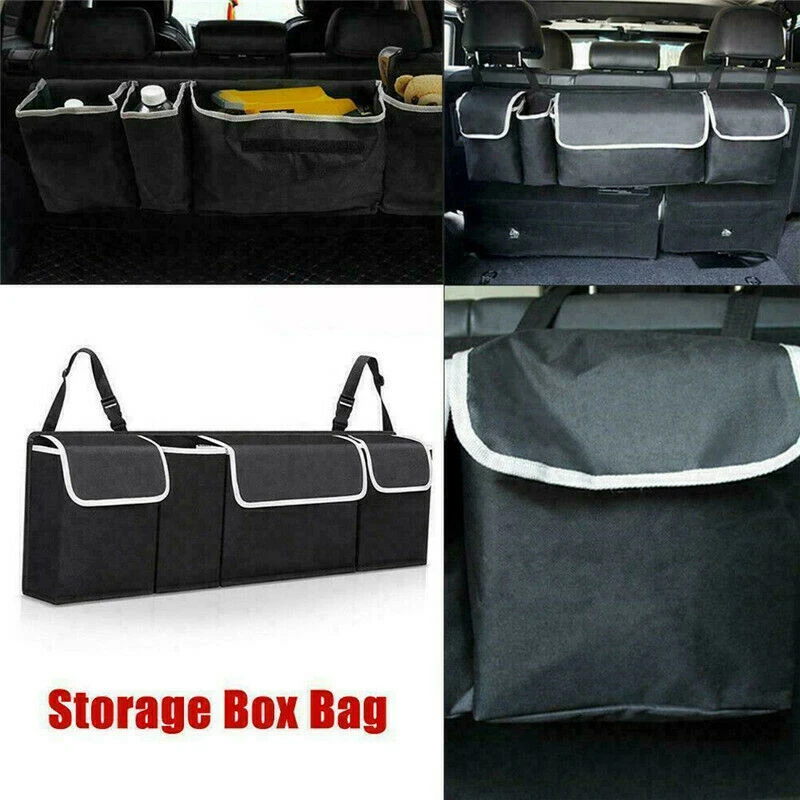 Adjustable Car Trunk Organizer Backseat Storage Bag High Capacity Multi-use Oxford Car Seat Back Organizers Automobile Interior