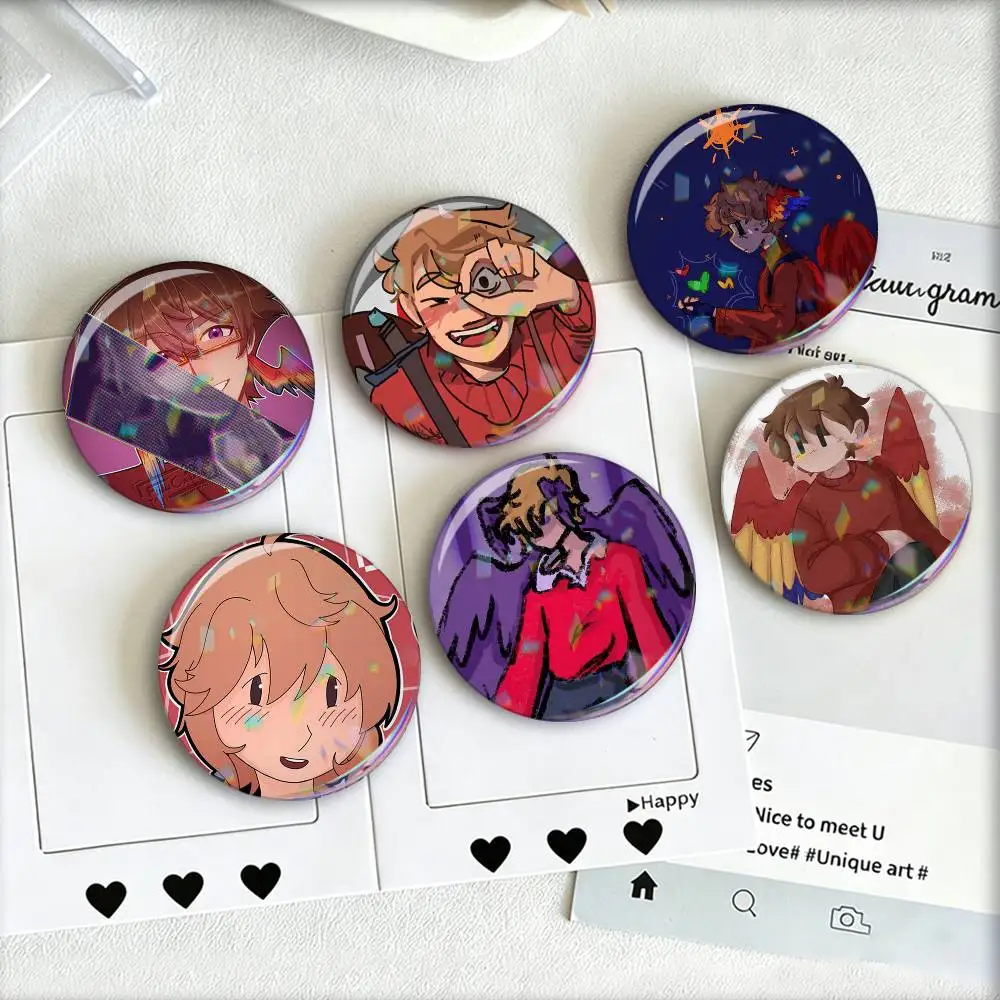 For Grian Employee  Laser Badge Creative Pins Brooch for Bag Clothes Hat Decor Gifts Fans Collect