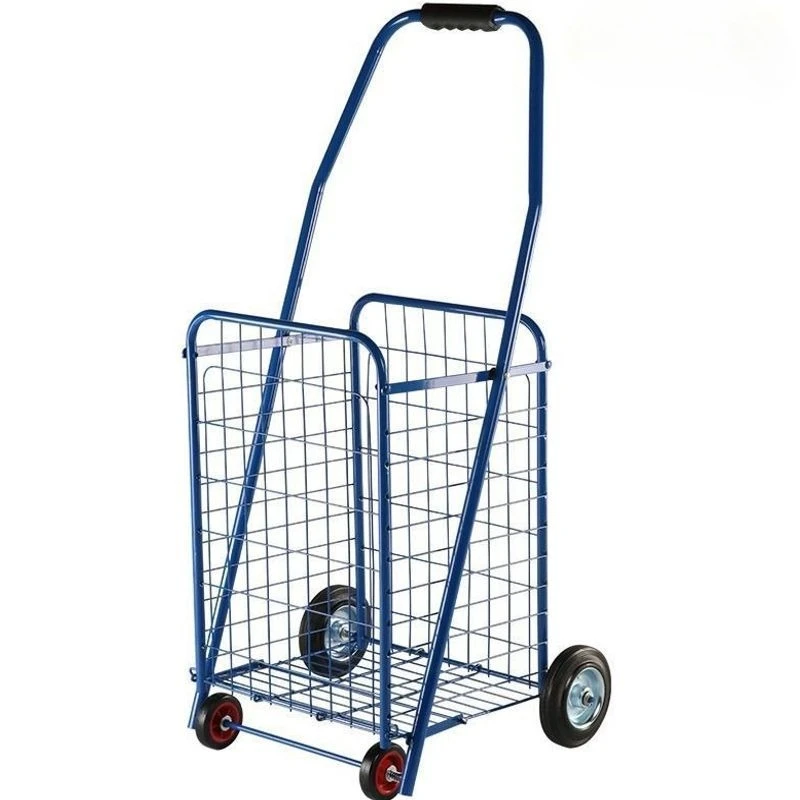 Stair Climbing Shopping Cart Grocery Trolley with Wheels Foldable Trailer Luggage Handcart Portable Vegetable Organizer Carts