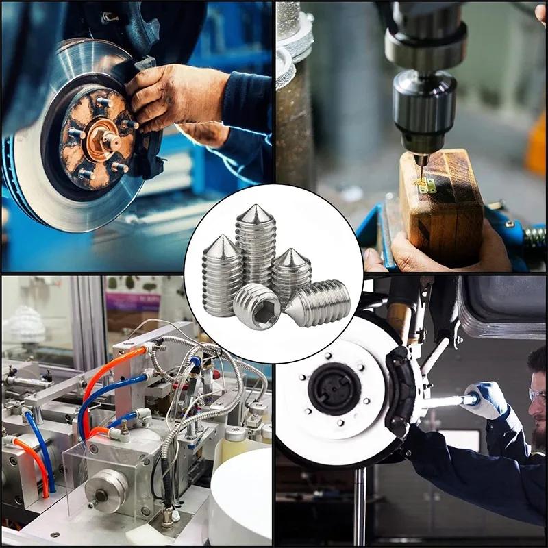 مخروط نقطة عرافة المقبس المسمار مجموعة 304 الفولاذ المقاوم للصدأ أشار تلميح ألين المقابض المسمار مجموعة متنوعة الداخلية عرافة محرك نكش مسامير #5