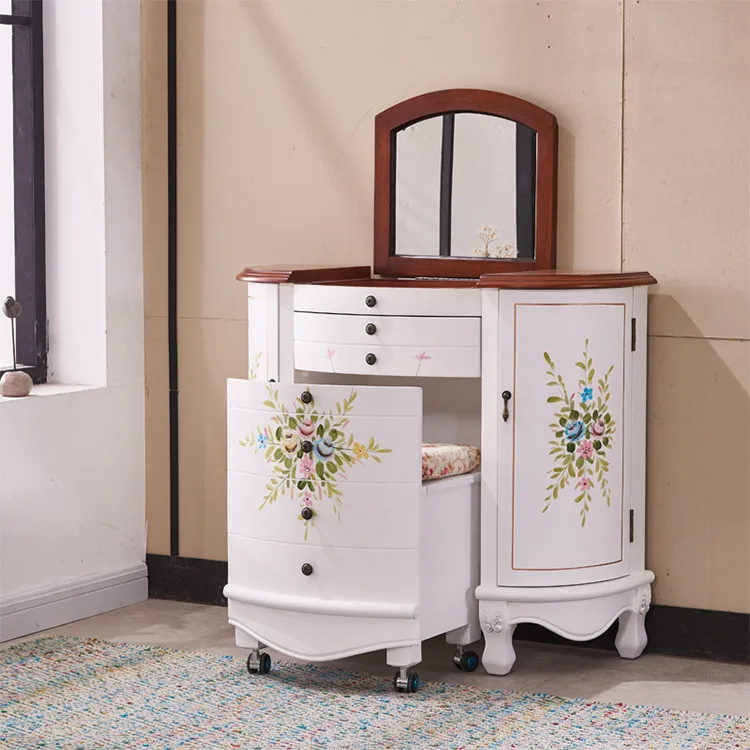 

@！Bedroom Living Room Storage With Mirror Dressing Table With Chairs Modern Antiques Drawers and Cabinet Dressing Makeup Table