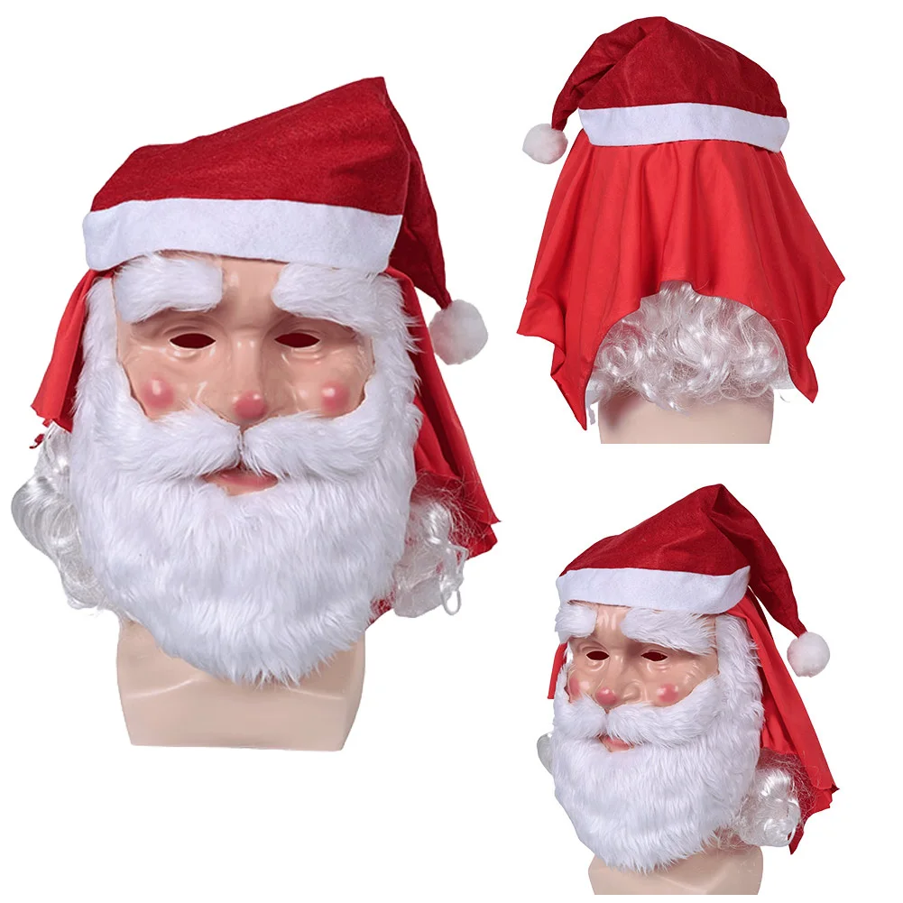 Fancy Horror Art Clown Santa Claus Mask For Men 2024 Movie Terrifier 3 Cosplay Costume Accessories Scary Man Fantasia Prop