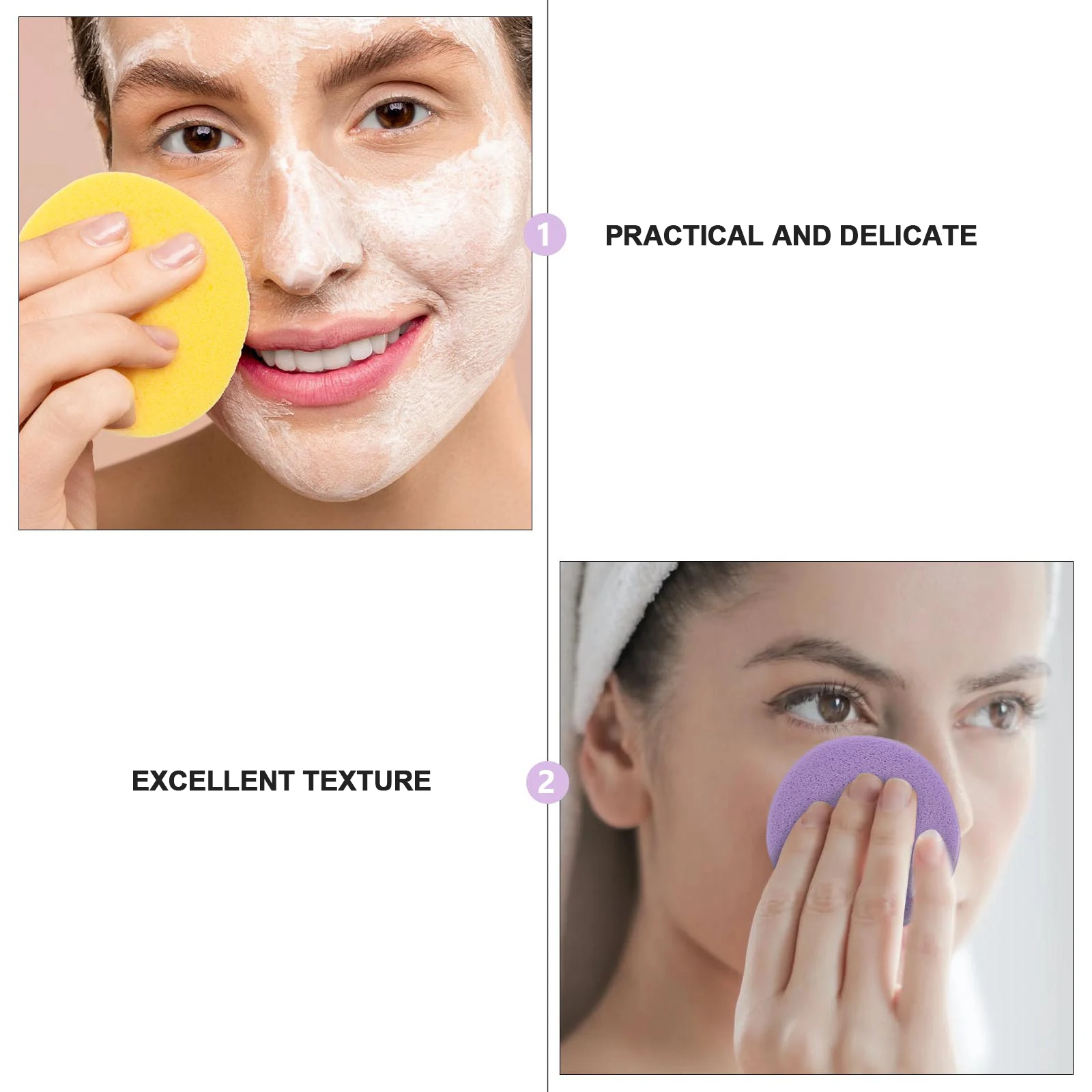 

120 Pcs Facial Cleaning Pad Compressed Sponges Deep Cleansing PVA Natural Skin Care Tool Safe Effective Makeup Removal