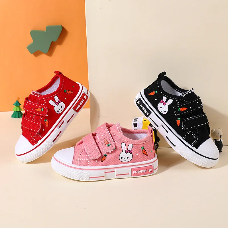 Spring Autumn Children Cartoon Canvas Sports Shoes Boys Girls Baby Board Shoes with Leisure New Fashio Kid Shoes Sneaker Shoe