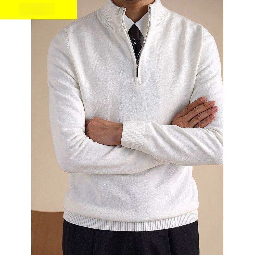 

Autumn Winter New Style Men's Fashionable Casual Knitted Sweater Half High Collar Loose Fit Long Sleeve Warm Color Base...