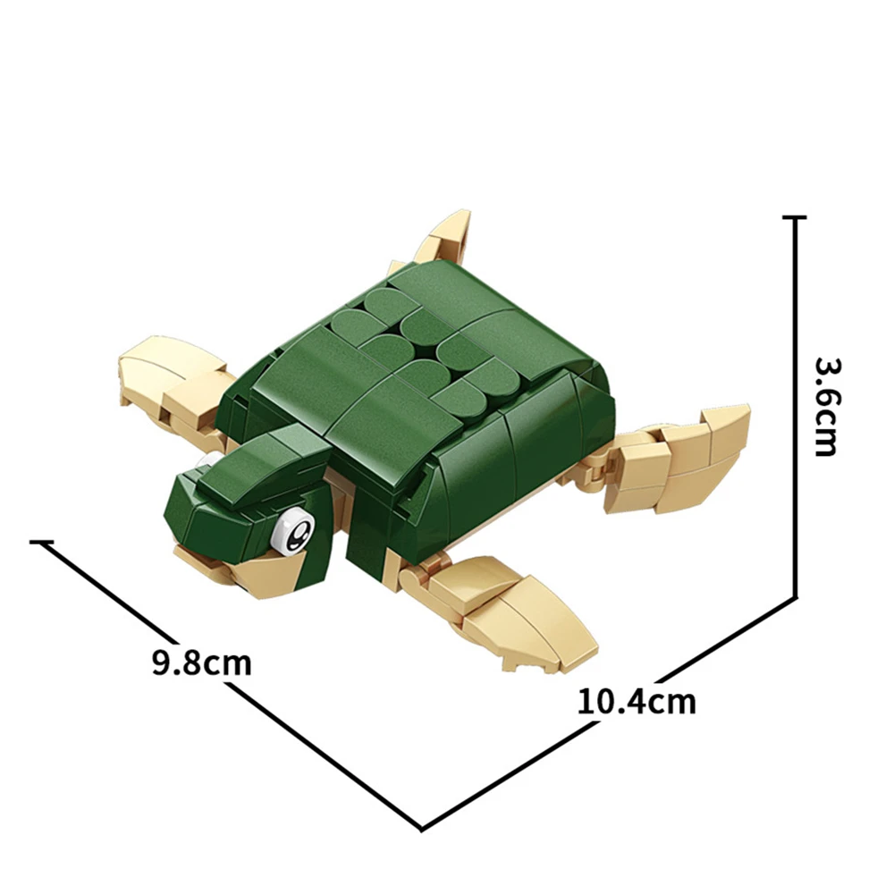 Unterwasser Welt Tiere Manta Ray Clownfisch Thunfisch Krabbe Hummer Micro Bausteine Spielzeug Desktop Ornamente Ziegel Kinder Geschenk – Detail 4