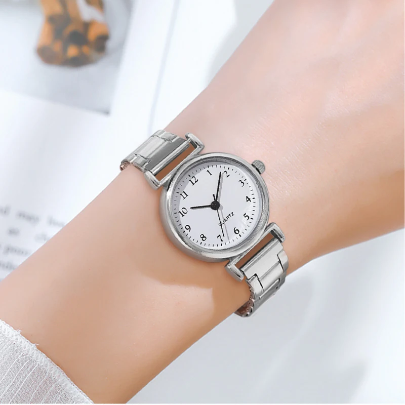 Fashion Women Watches Small Arabic Dial Steel Band Ladies Quartz Watch image 6