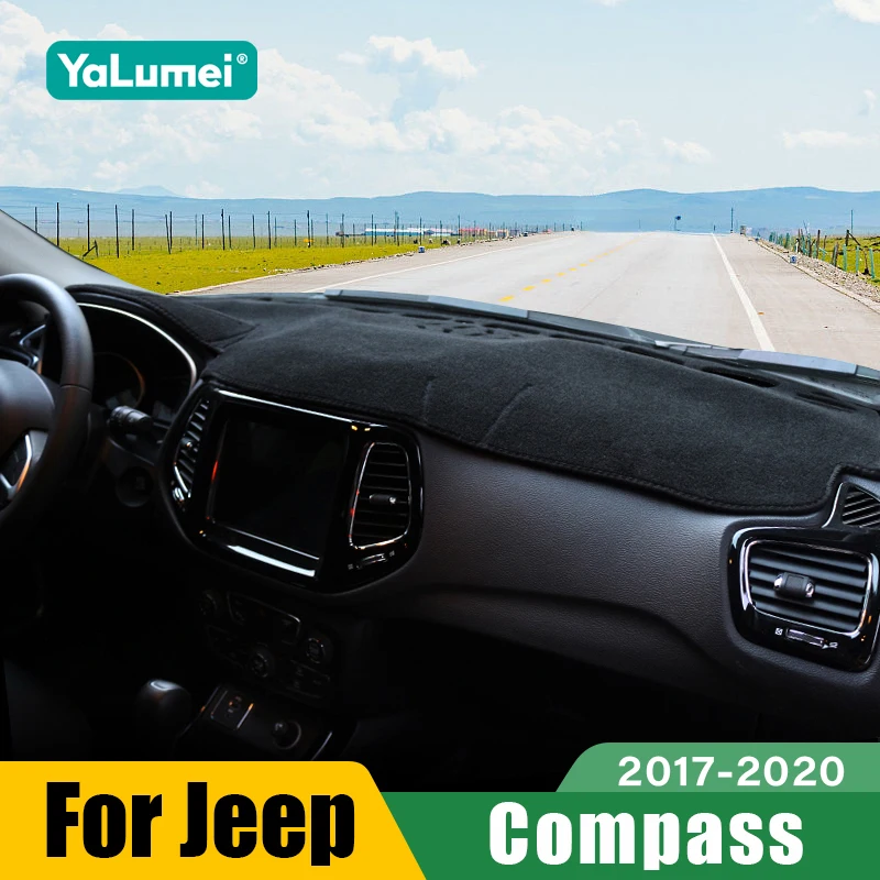 

For Jeep Compass 2017 2018 2019 2020 Car Dashboard Sun Shade Cover Instrument Desk Non-slip Mat Avoid Light Pad Accessories