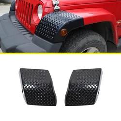 for Jeep Wrangler JK 2007-2017 2/4-Doors Front Wheel Eyebrow Wrap Angle Decorate Cover Trim Car Exterior Accessories Black
