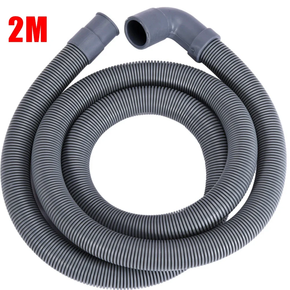 1/1.5/2M Extension Pipe Flexible Wash Machine Dishwasher Drain Outlet Hose Bathroom Kitchen Outlet Water Extension Soft Tube