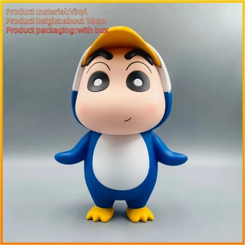 

New 18cm Crayon Shin-Chan Action Figure Nohara Shinnosuke Cosplay Penguin Vinyl Model Desktop Decoration Doll Birthday Gifts Toy