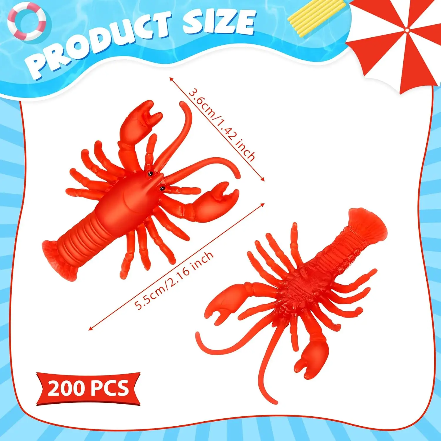 10 قطعة زينة جراد البحر الصغيرة الأحمر لينة TPR المطاط جراد البحر نماذج زينة الحفلات DIY بها بنفسك الجنية حديقة الزجاج الحاويات