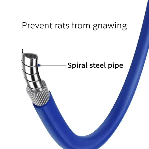 Cordons de raccordement blindés en acier, cordon de Poatch à Fiber optique, Double cœur LC/UPC-FC/UPC 3.0mm 5M, empêche les rats de Gnawin blindés