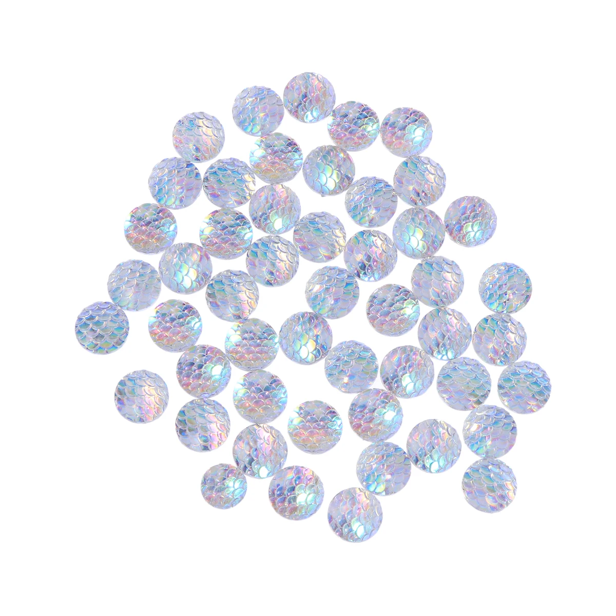 

50 Pcs Resin Decoration Crystal Accessories Round Ab Charms DIY Beads Craft Gems Rhinestones Handmade Jewelry