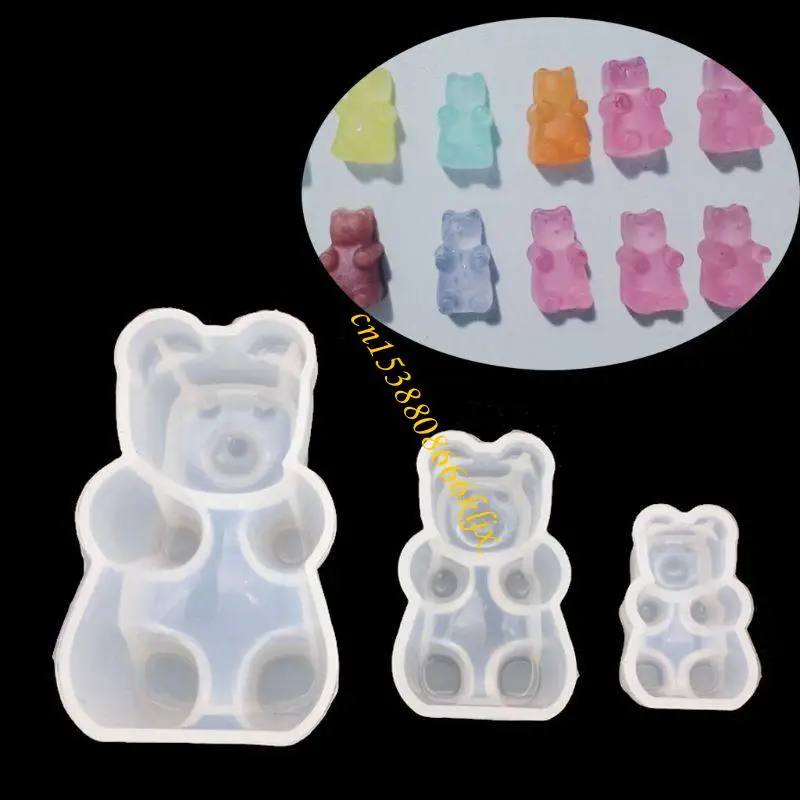 Gomosy Bear Candy Silicone Bolo Bolo Chocolate Fondant Resina Pingente Jóias DIY 066C