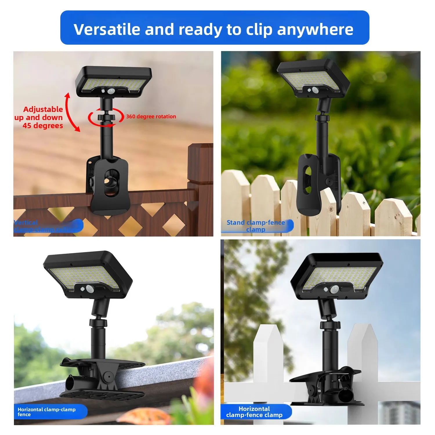 2026 Dual Stand Clip Solar Waterproof Landscape Light Basic Atmosphere Equipment For Home Villa Garden Camping