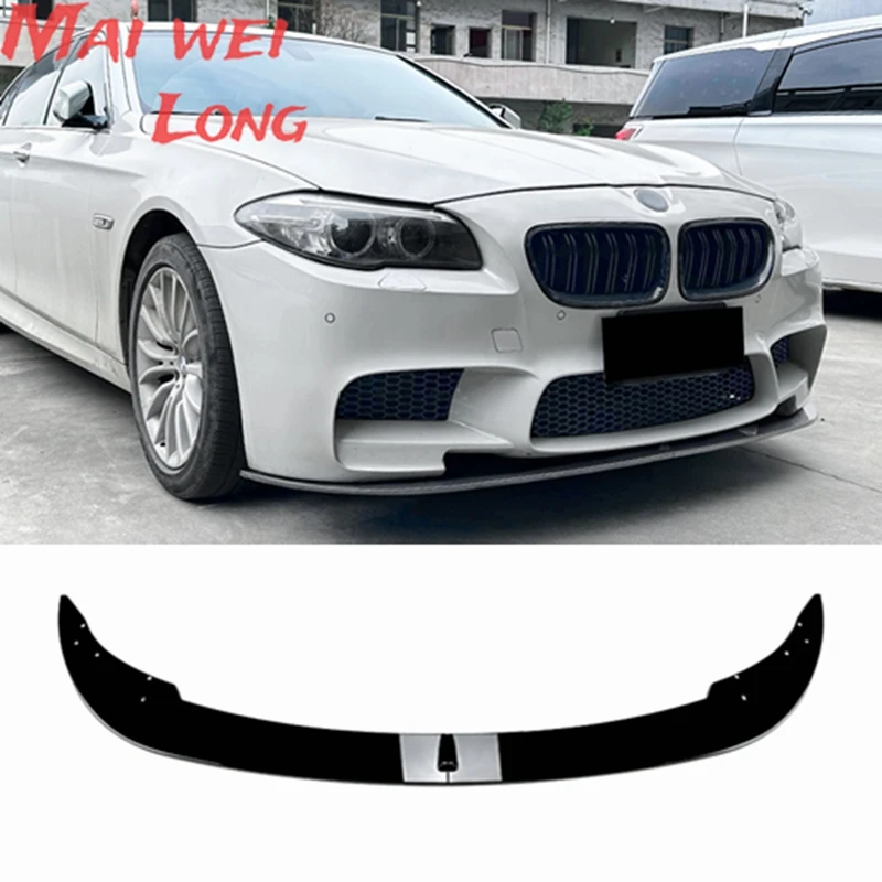 

Front Bumper Spoiler Lip For BMW F10 F11 M5 2012 2013 2014 2015 2016 Sedan 4-Door Carbon Fiber Look/Gloss Black Lower Splitter