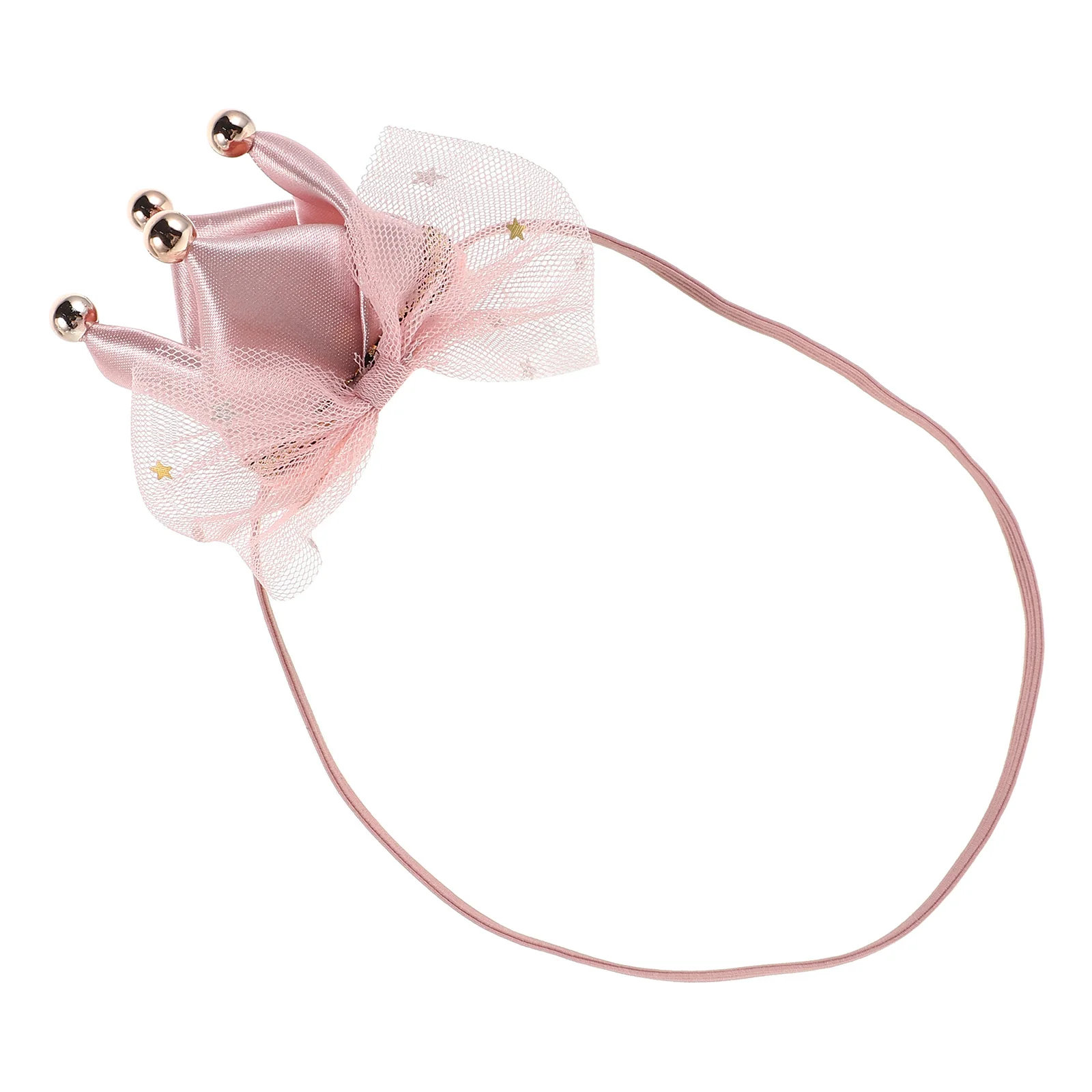

Birthday Crown Hat for Girls Princess Headband Elastic Band Toddler First Birthday Photo Prop Comfortable Lightweight Party