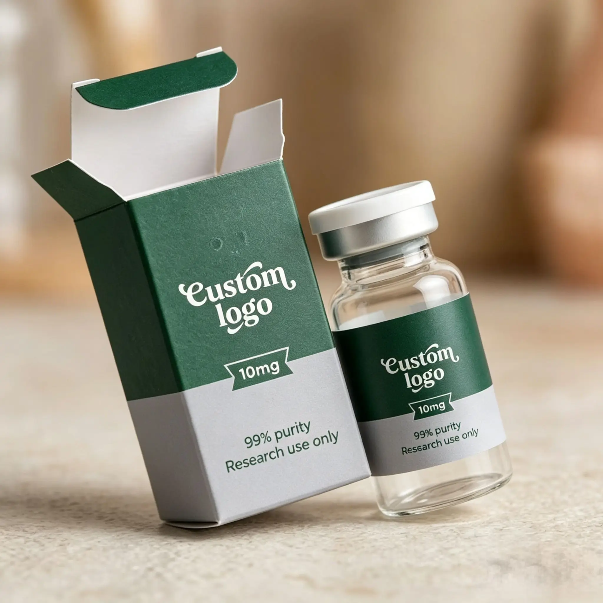 Commercial Standard Packaging Labels,Non-toxic Vinyl Stickers & Custom Boxes Fit Peptide Care Products - Detail 1