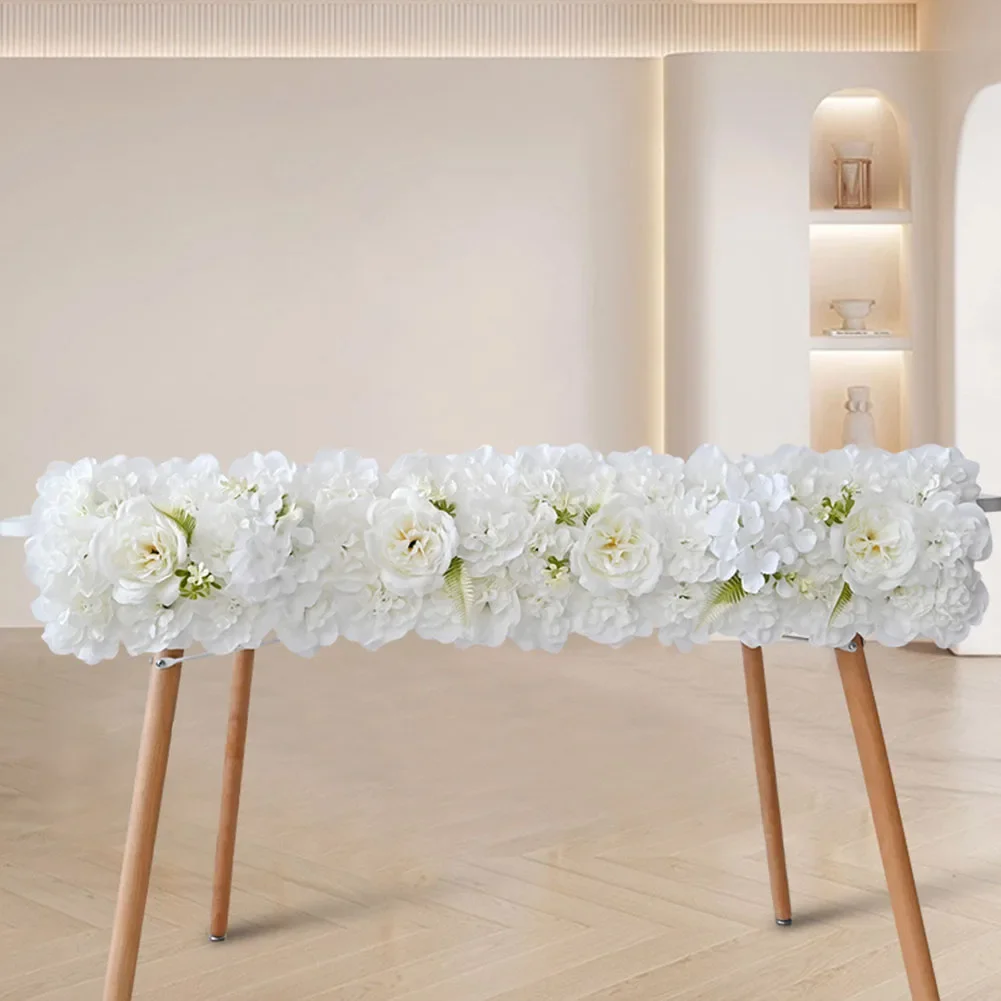 Simulated Silk Flowers Row Wedding Table Centerpiece Artificial Flower Backdrop Wall Arches Arrangement Decor Party Stage Floral