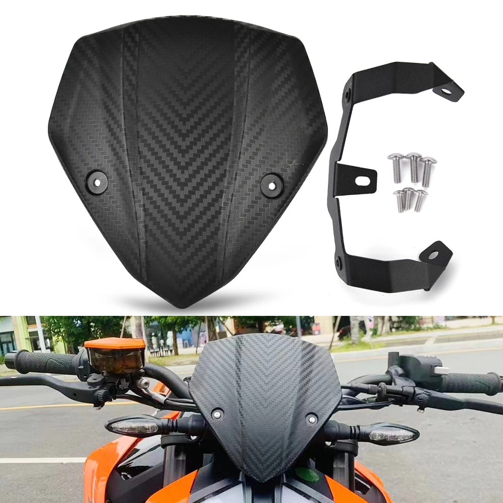 FOR 790 890 Duke 790Duke 890Duke 2018-2023 2020 2021 2022 Motorcycle Front Windshield Windscreen Airflow Wind Deflector