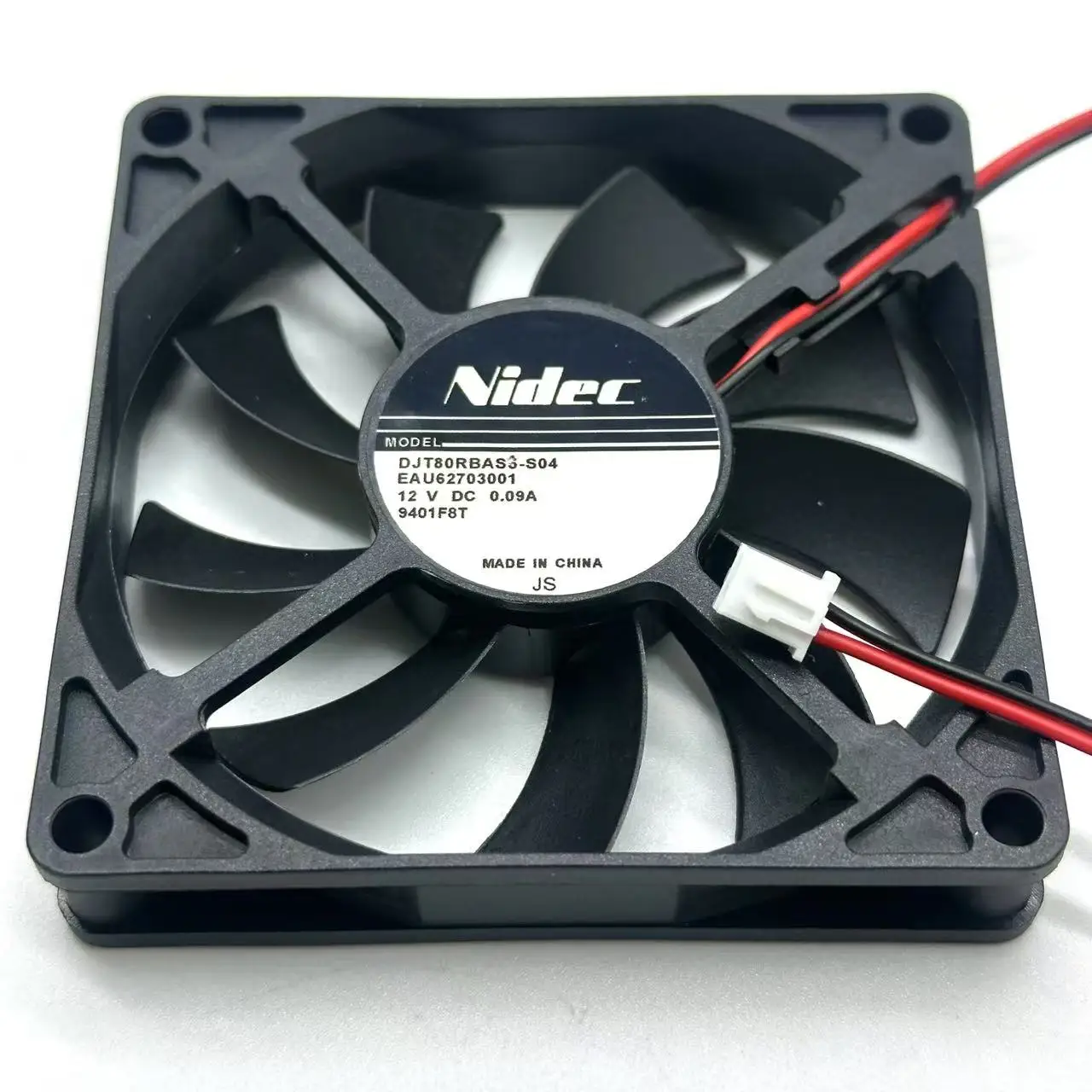 Nidec DJT80RBAS3-S04 DC 12V 0.09A 80x80x15mm 2-Wire Server Cooling Fan