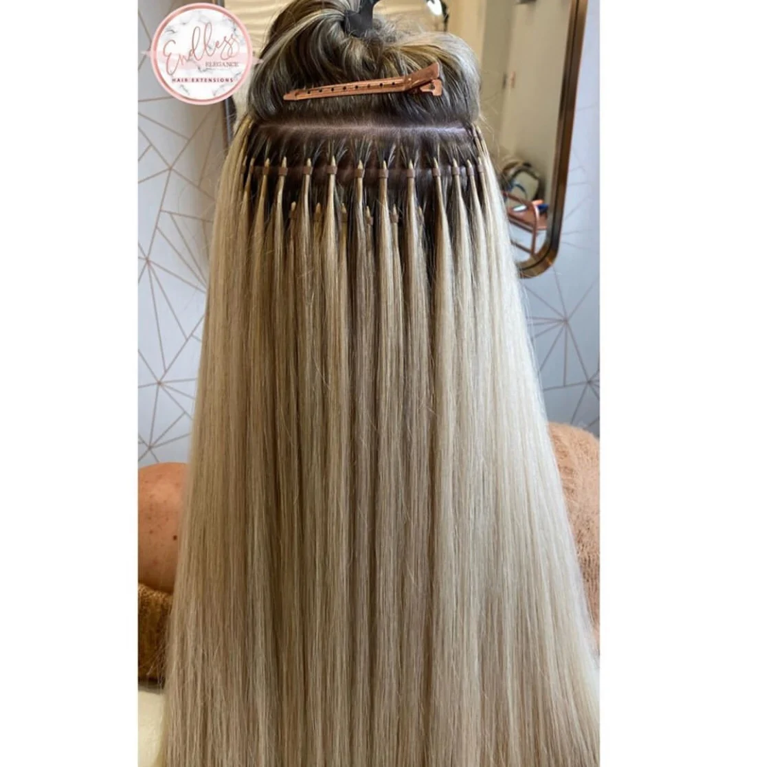 مايكرو لينك وصلات شعر حلقة مايكرو حلقة الانصهار الشعر التمديد آلة الشعر البشري-رايمي الطبيعية كيريشن خيط صنارة الصيد تمديد #5