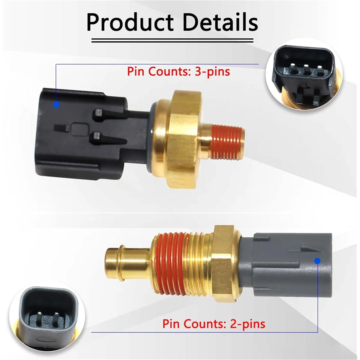 A83Z 2 Pack Engine Oil Pressure Sensor Sender Switch & Coolant Temperature Sensor 5149062AA 5149077AB for