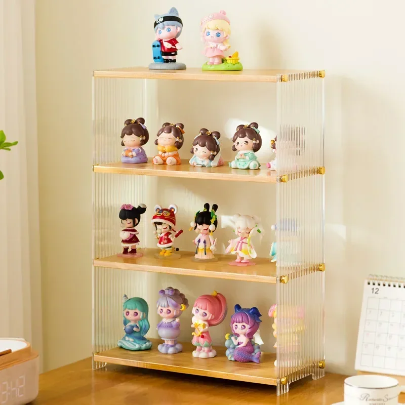Blind Box Storage Display Rack Lego Shelf Transparent Arrangement Cabinet Acrylic POP MART Display Box Layered Rack Classic
