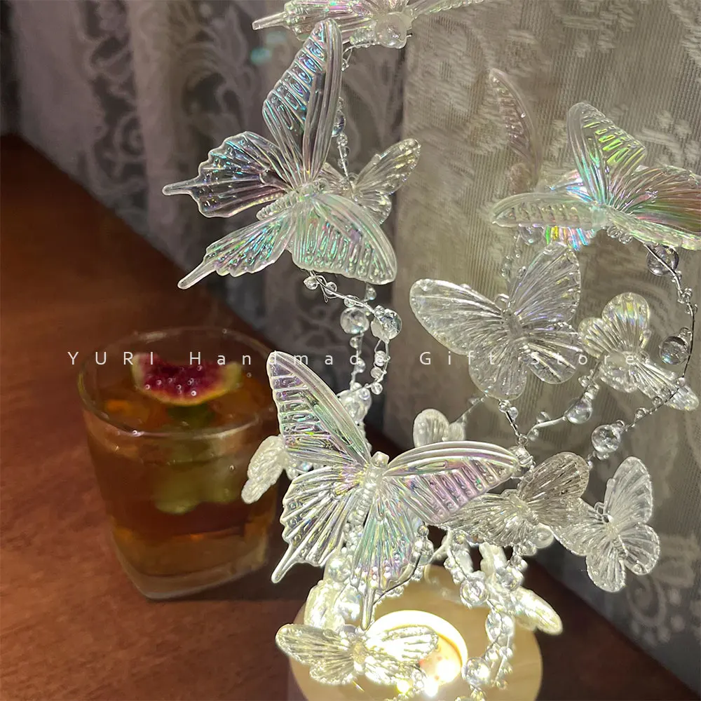 Butterfly Nightlight Handmade DIY Material Package Dream Atmosphere Lamp Home Decor Birthday Gift Girlfriend Festival Surpris