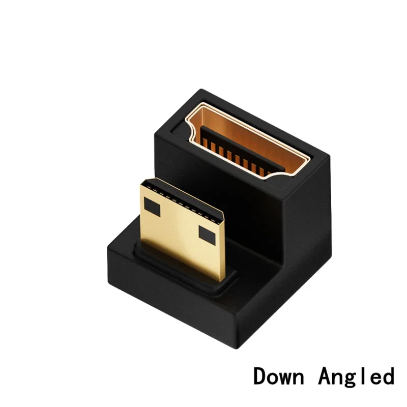 محول L لأعلى ولأسفل بزاوية 360 درجة ذكر عالي الدقة إلى HDMI متوافق مع 2.1 فولت تمديد أنثى 4K 8K 60 هرتز 120 هرتز