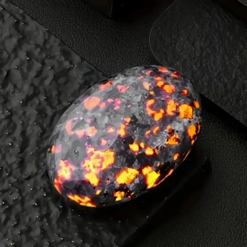 Yooperlite Stone Crystal Rock Pocket Flame Stone Energy Gemstone Witchcraft Reiki Healing Mineral message tool Home Decor Gift