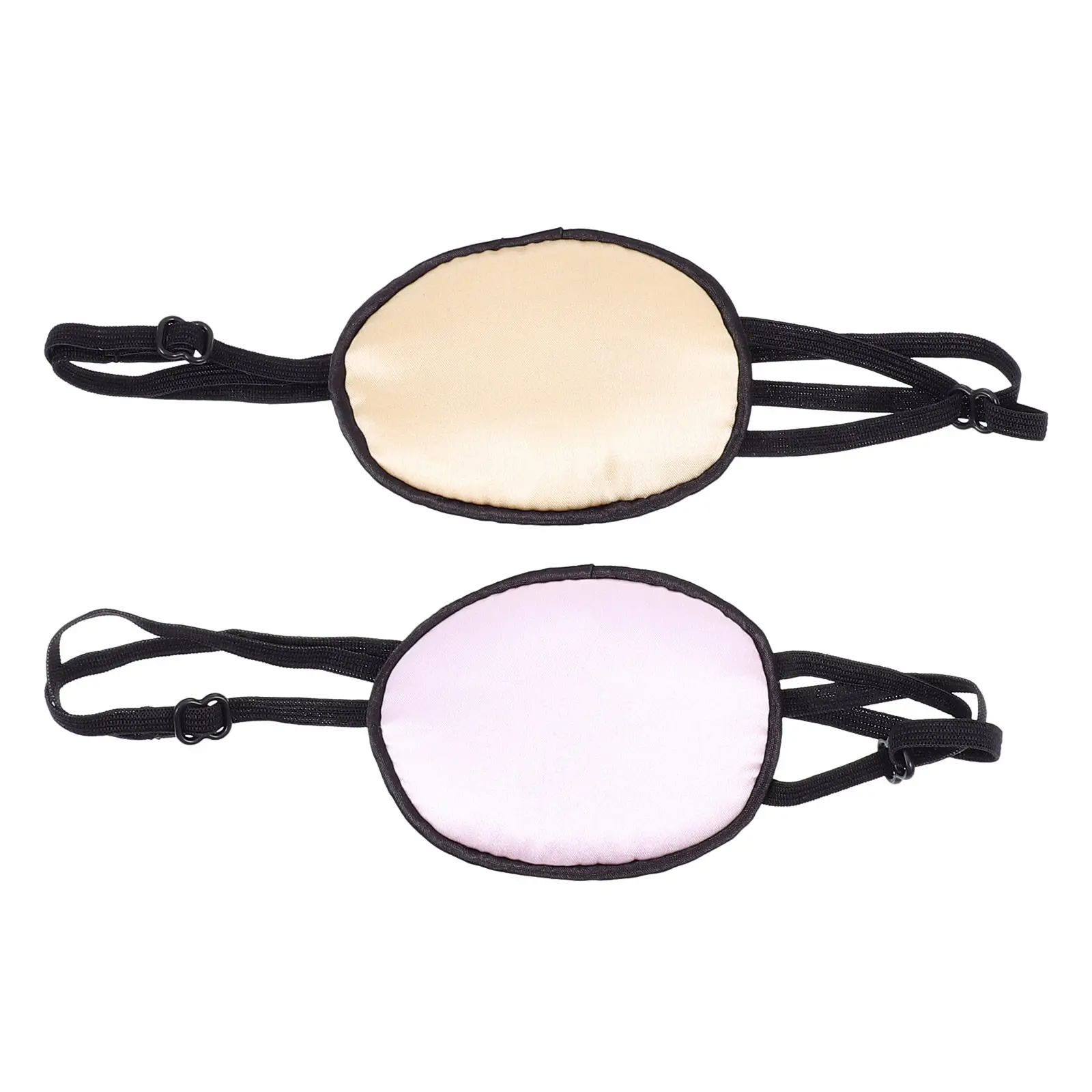 

2pcs Silk Eye Mask Adjustable For Strabismus Amblyopia Adults Reusable Soft Patch Eye Cover Correction Tool Post-Surgery